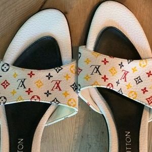 Louis Vuitton Logo Slideon Heels